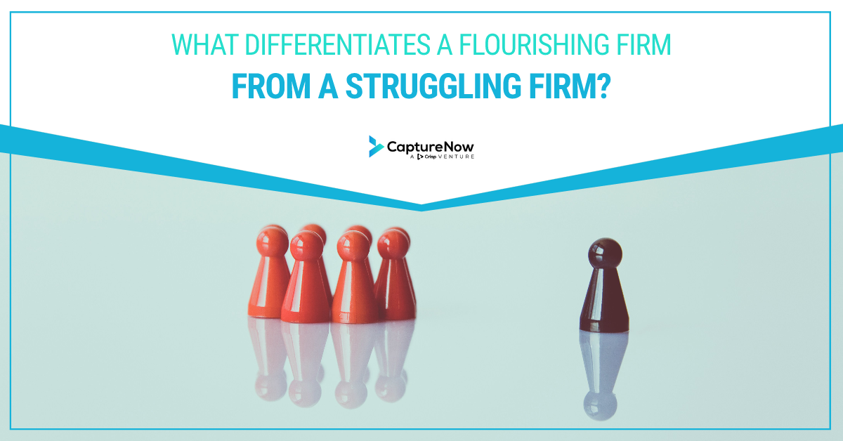 What differentiates a flourishing firm from a struggling firm?